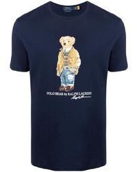 T-shirt à col rond imprimé bleu marine Polo Ralph Lauren