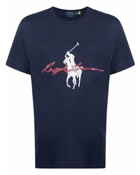 T-shirt à col rond imprimé bleu marine Polo Ralph Lauren