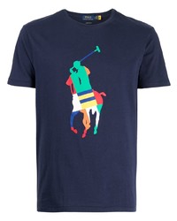 T-shirt à col rond imprimé bleu marine Polo Ralph Lauren