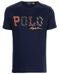 T-shirt à col rond imprimé bleu marine Polo Ralph Lauren