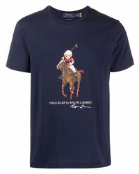 T-shirt à col rond imprimé bleu marine Polo Ralph Lauren