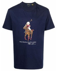 T-shirt à col rond imprimé bleu marine Polo Ralph Lauren