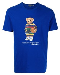 T-shirt à col rond imprimé bleu marine Polo Ralph Lauren