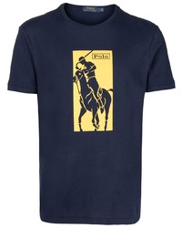 T-shirt à col rond imprimé bleu marine Polo Ralph Lauren