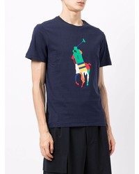 T-shirt à col rond imprimé bleu marine Polo Ralph Lauren