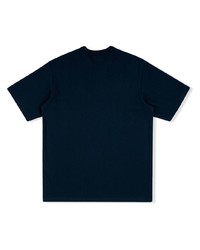 T-shirt à col rond imprimé bleu marine Supreme