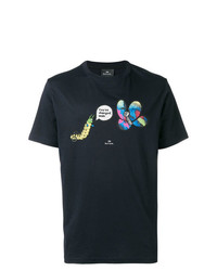 T-shirt à col rond imprimé bleu marine Ps By Paul Smith