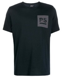 T-shirt à col rond imprimé bleu marine PS Paul Smith