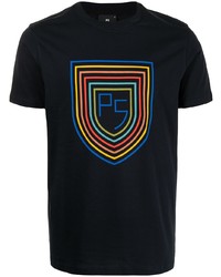 T-shirt à col rond imprimé bleu marine PS Paul Smith