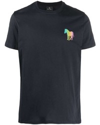 T-shirt à col rond imprimé bleu marine PS Paul Smith