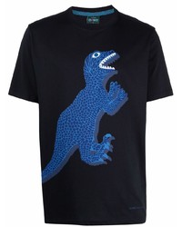 T-shirt à col rond imprimé bleu marine PS Paul Smith