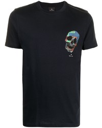 T-shirt à col rond imprimé bleu marine PS Paul Smith