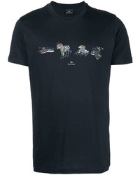 T-shirt à col rond imprimé bleu marine PS Paul Smith