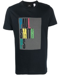 T-shirt à col rond imprimé bleu marine PS Paul Smith