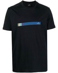 T-shirt à col rond imprimé bleu marine PS Paul Smith