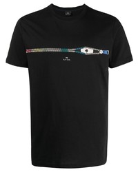 T-shirt à col rond imprimé bleu marine PS Paul Smith