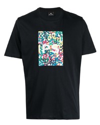 T-shirt à col rond imprimé bleu marine PS Paul Smith