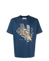 T-shirt à col rond imprimé bleu marine Puma