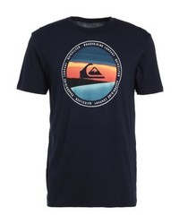 T-shirt à col rond imprimé bleu marine Quiksilver