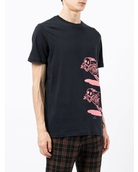 T-shirt à col rond imprimé bleu marine PS Paul Smith