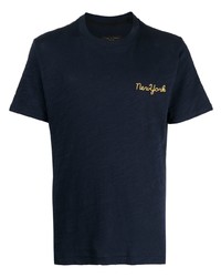 T-shirt à col rond imprimé bleu marine rag & bone