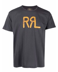 T-shirt à col rond imprimé bleu marine Ralph Lauren RRL