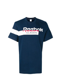 T-shirt à col rond imprimé bleu marine Reebok