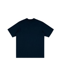 T-shirt à col rond imprimé bleu marine Supreme