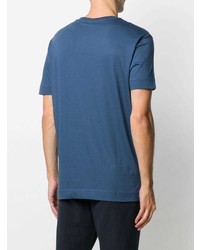 T-shirt à col rond imprimé bleu marine Emporio Armani