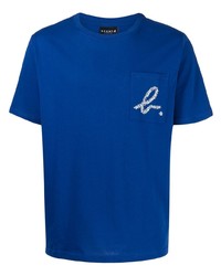 T-shirt à col rond imprimé bleu marine SPORT b. by agnès b.