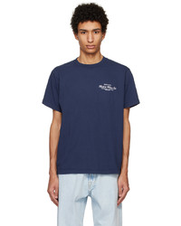 T-shirt à col rond imprimé bleu marine Sporty & Rich