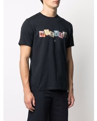 T-shirt à col rond imprimé bleu marine PS Paul Smith