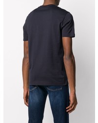 T-shirt à col rond imprimé bleu marine Emporio Armani