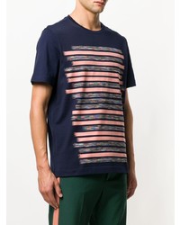 T-shirt à col rond imprimé bleu marine Missoni