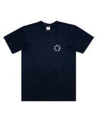 T-shirt à col rond imprimé bleu marine Supreme