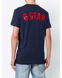 T-shirt à col rond imprimé bleu marine G Star