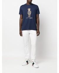 T-shirt à col rond imprimé bleu marine Polo Ralph Lauren