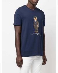 T-shirt à col rond imprimé bleu marine Polo Ralph Lauren