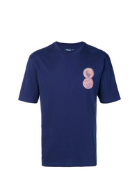 T-shirt à col rond imprimé bleu marine Thames