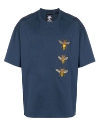 T-shirt à col rond imprimé bleu marine Timberland