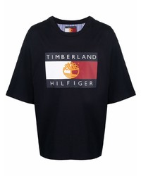 T-shirt à col rond imprimé bleu marine Tommy Hilfiger