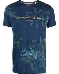 T-shirt à col rond imprimé bleu marine Tommy Hilfiger