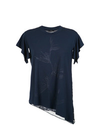 T-shirt à col rond imprimé bleu marine Tufi Duek