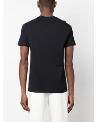 T-shirt à col rond imprimé bleu marine Emporio Armani