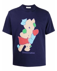 T-shirt à col rond imprimé bleu marine UNDERCOVE