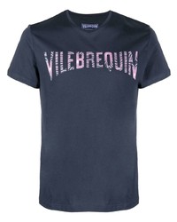 T-shirt à col rond imprimé bleu marine Vilebrequin