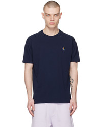 T-shirt à col rond imprimé bleu marine Vivienne Westwood
