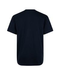 T-shirt à col rond imprimé bleu marine Supreme