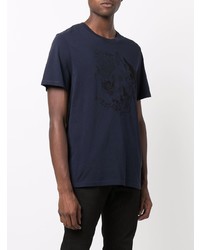 T-shirt à col rond imprimé bleu marine Zadig & Voltaire