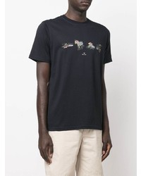 T-shirt à col rond imprimé bleu marine PS Paul Smith